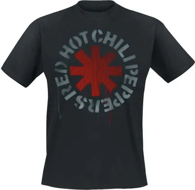 Produktbild von Red Hot Chili Peppers Stencil Black 2XL T-Shirt