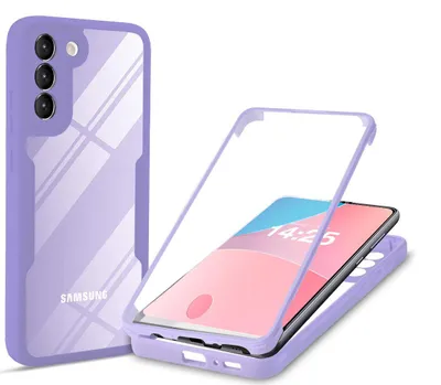 Produktbild von 360 Grad Rundum Schutz Handyhülle für Samsung Galaxy S22 Full Cover Vollschutz Case Farbe: Violett
