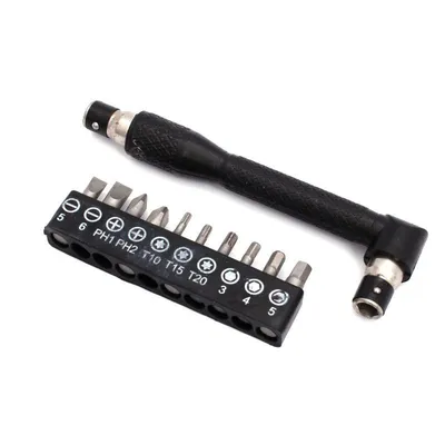 Produktbild von Bithalter-Winkel 90° + 10 Cr.v-Bits