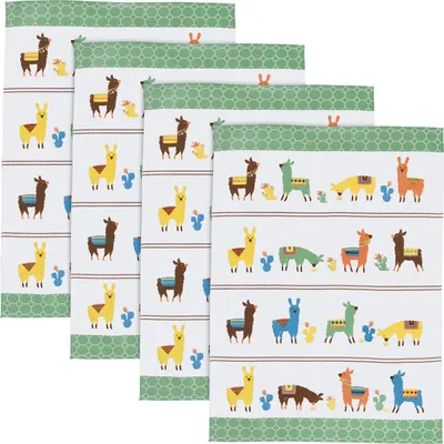 Produktbild von Erwin Müller Geschirrtuch 4er-Pack Lama 50x70 cm