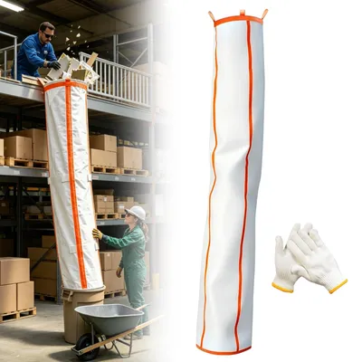 Productafbeelding van Afvalglijbaan 3 m, flexibele bouwafvalglijbaan met 4 spanbanden