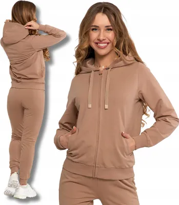 Produktbild von WOMEN'S SHIRT SHIRT Sweatshirt mit Kapuze Klassisch Beige MORAJ S