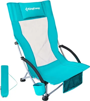 Produktbild von KING CAMP Cyan Hochklappbarer Camping-Angelstuhl