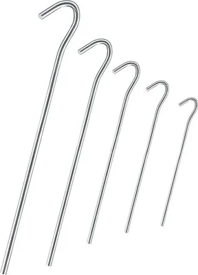Produktbild von Famanu Anti-Rost Zeltheringe 4 mm - Länge 200 mm - Rundprofil - verzinkter Stahl