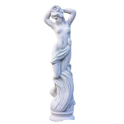 Produktbild von Frau Skulptur Carla, aus Steinguss Neu Frostfest Witterungsbeständig, Steinfigur zur Gartengestaltung PO-006