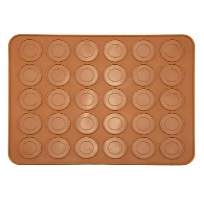 Produktbild von 1 Stück Silikon-Backmatte für Macarons mit 30 runden Löchern