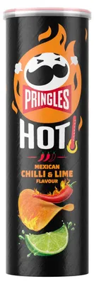 Produktbild von Pringles Hot Mexican Chilli und Lime Stapelchips Packung 160g