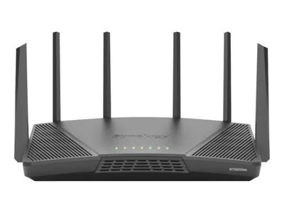 Immagine prodotto di Synology RT6600AX - Router wireless - Switch a 4 porte - GigE, 2,5 GigE - Porte WAN: 2 - 802.11a/b/g/n/ac/ax - Tri-band