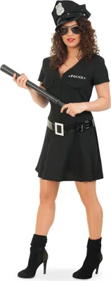 Produktbild von Polizistin Polizist Polizei schwarz Karneval Fasching Kostüm 44
