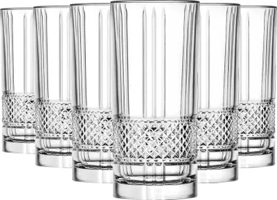 Produktbild von RCR Crystal Brillante Highball-Gläser – 370 ml – 6er-Pack