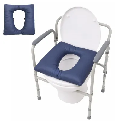 Image de Omgoods - Coussin anti-escarres pour fauteuil de toilettes et fauteuil de douche (bleu)