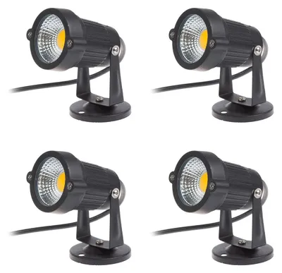4er-Set LED-Außenstrahler 5W IP65 warmweiß/kaltweiß