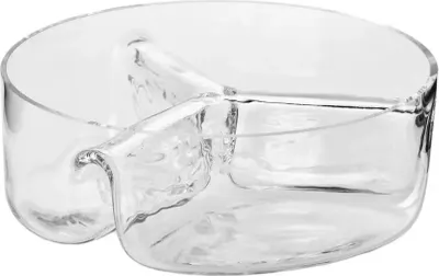 Produktbild von KROSNO Glamour Geteilte Glasschüssel 24 cm – handgemachte Schale für Salate, Snacks & Desserts, elegantes Design für Küche, Tisch & Servieren