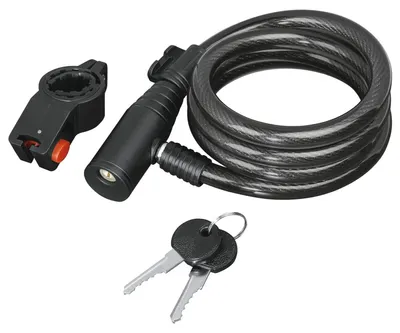 Immagine prodotto di Hama 00178110 Serratura a cavo nera da 1200 mm per biciclette e moto (00178110)