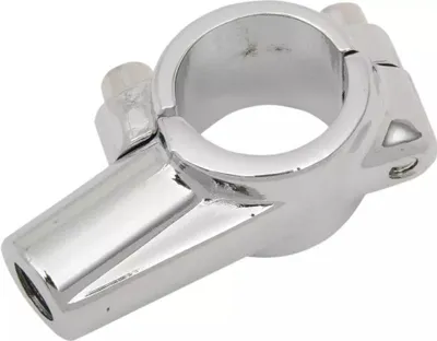 Image de Support de rétroviseur chromé pour moto, diamètre 22 mm, marque EMGO, avec un trou de 10 mm pour la fixation au guidon