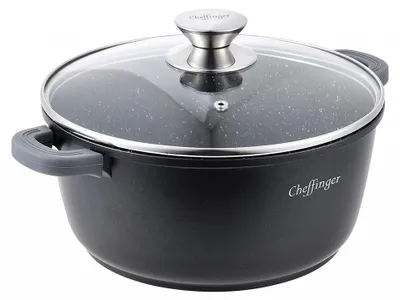 Braadpan 6,3 L 28 cm Gussaluminium Marmorbeschichtung schwarz