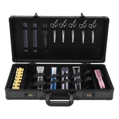 Produktbild von Tragekoffer Friseurtasche Friseurkoffer Schwarz Reisetasche Friseur Stylist Koffer Werkzeugkasten Mit Sicherheitsschloss Aufbewahrungskoffer