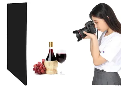 Produktbild von Fotografie-Lichtkasten, dimmbare Beleuchtung, mehrere Hintergrundoptionen, 45cm