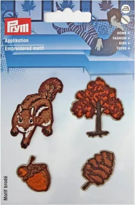 Obrázok produktu pre Nášivka veverička/strom, samolepiaca/nažehľovacia