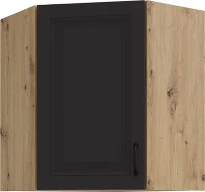 Produktbild von Eckhängeschrank 60x60 cm Stilo Grau Eiche Artisan Küchenzeile Küchenblock Küche