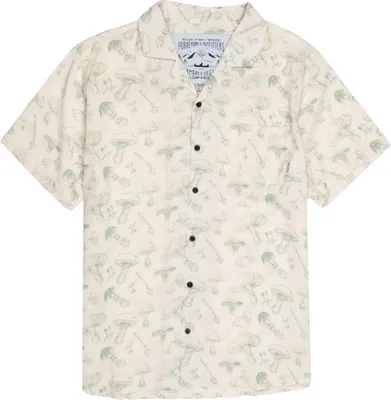 Immagine prodotto di Camicia Poler Aloha da uomo a maniche corte ecrù in versione mushroom's M