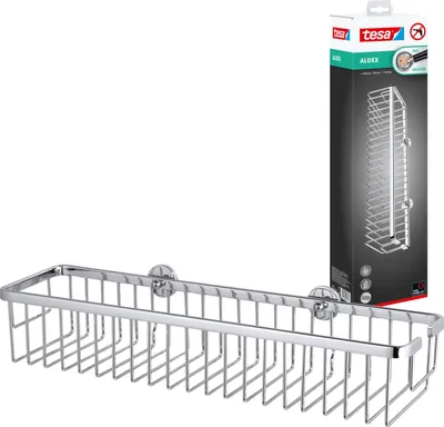 Produktbild von tesa Duschregal Duschablage Duschkorb groß Seifenkorb Badregal ohne Bohren