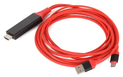 Obrázok produktu pre Prepojovací kábel Type-C na HDMI, USB 3.1, nabíjací kábel z telefónu do televízora (červený)