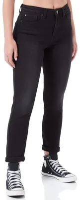 Image de Pantalon slim en denim noir Only Sui pour femme, taille 28