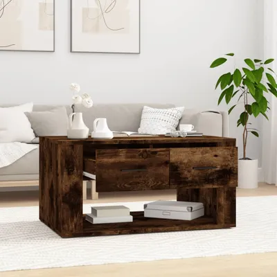 Produktbild von vidaXL Couchtisch Räuchereiche 80x50x40 cm Holzwerkstoff - Couchtisch - Couchtische - Beistelltisch - Sofatisch