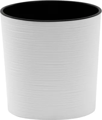 Produktbild von SIENA GARDEN Pflanzgefäß LOCON GROOVE, weiß Rillenoptik, Ø 25 x 25,5 cm