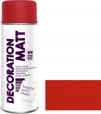 Zdjęcie produktu dla DECO COLOR Farba w sprayu Matowa ognistoczerwona RAL 3000 400 ml