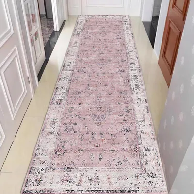 Produktbild von Waschbarer Läufer 60 x 240 cm - Vintage Rosa, Rutschfest