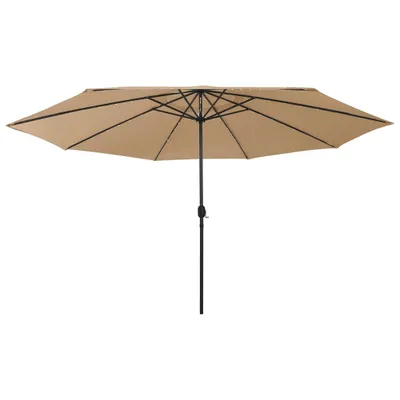 Image de Maison Exclusive - Parasol avec éclairage LED, 400 cm, taupe