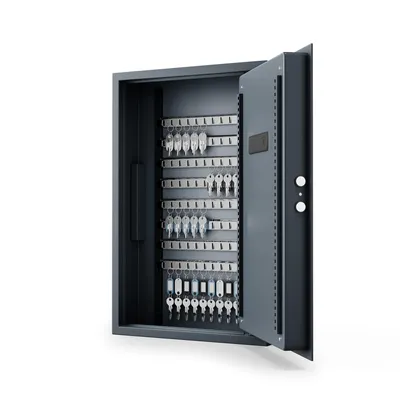 Zdjęcie produktu dla Elektroniczna szafka na klucze z otworem na wrzucanie i zamkiem kodowym, na 133 klucze, wymiary: 430 × 665 × 130 mm: BRUCE