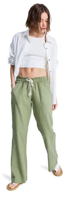 Image de Pantalon de sport pour femmes Roxy, modèle Oceanside, couleur verte
