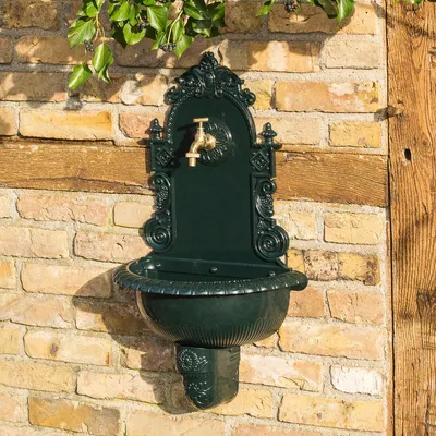 Produktbild von Wandbrunnen mit Schlauchanschluss, Gartenbrunnen,  Waschbecken, Zapfstelle