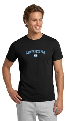 Produktbild von Spreadshirt Argentinien Flagge | Argentinien Fußball Männer T-Shirt, XXL, Schwarz