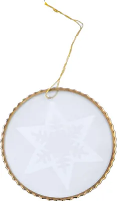 Produktbild von Weihnachtsschmuck, Fensterbild mit Faden "Eiskristall" Ø 7 cm