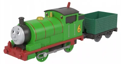 Produktbild von Fisher-Price Thomas & seine Freunde klassische, batteriebetriebene Percy-Lok, batteriebetriebene Spielzeuglok mit Frachtwaggon, Zug, 3 Jahr(e), AAA, Kunststoff, Mehrfarbig