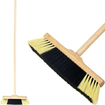 Image de Balai Geco Z30R, 300 mm, en bois, avec manche 1200 mm a vis, 34 cm