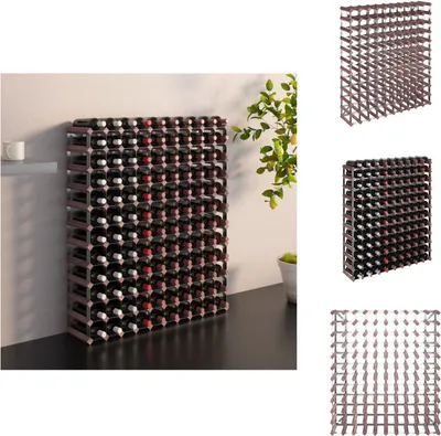 Produktbild von vidaXL Weinregal für 120 Flaschen Braun Massivholz Kiefer -  Weinregale