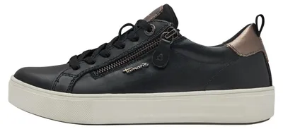 Produktbild von Tamaris Comfort Damen Court Sneaker lose Einlagen und Reißverschluss 8-83707-42, Größe:39 EU, Farbe:Schwarz