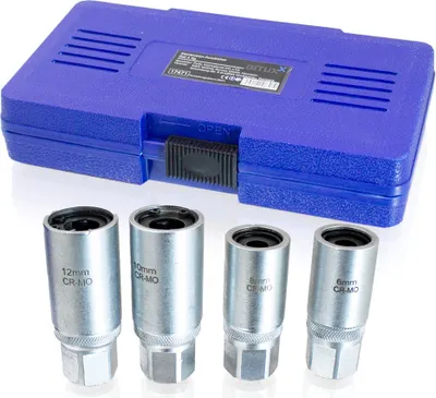 Produktbild von Bituxx 4 tlg. Stehbolzenausdreher Ausdreher Satz 1/2" Set 6 - 12mm MS-17471