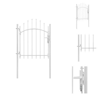 Produktbild von vidaXL Gartentor Stahl 1x1,75 m Weiß - Gartentore