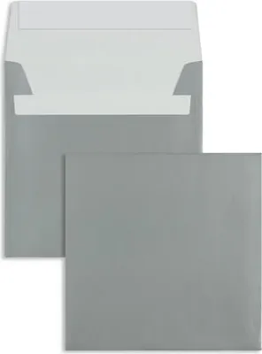 Produktbild von Briefumschläge 220x220mm 130g/qm haftklebend VE=100 Stück silber