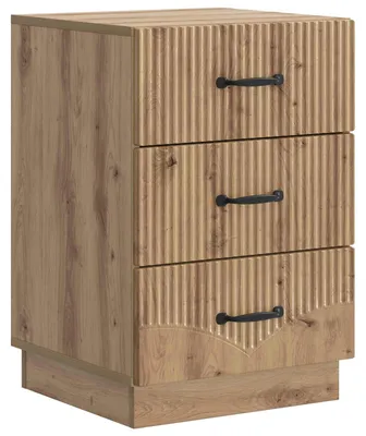 Image de vidaXL Table de chevet en chêne Artisan 43 x 41 x 63,5 cm, bois d'ingénierie