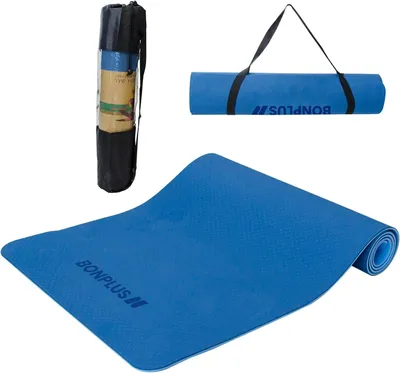 Obrázek produktu pro Bonplus BP | Podložka na jógu a pilates | Sportovní podložka | Obsahuje ramenní popruh a tašku na přenášení | Ideální pro sportování doma | Ekologické
