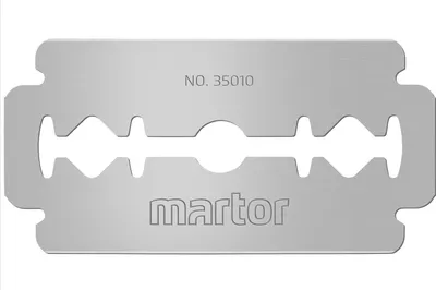 Produktbild von MARTOR 10 x INDUSTRIEKLINGE, Ersatzklingen Cuttermesser, Sicherheitsmesser, 22 mm, Scharf, Im Spender, 2-fach Nutzbar, NR. 35010