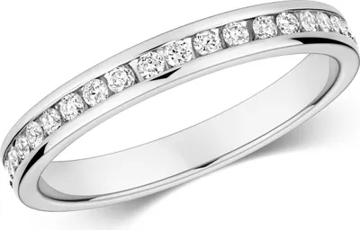 Produktbild von Funkelndes Feuer 9 Karat (375) Weißgold Eternity Diamant Damenring Brillant-Schliff 0.57 Karat H - I1 I2, 54 (17.2); TRS318949KWRSN