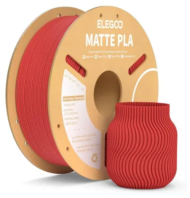 Produktbild von ELEGOO PLA MATTE -1.75mm-1KG-Cardboard Spool-Ruby Red